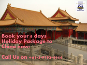 8 Days Holiday Package to China from Australia